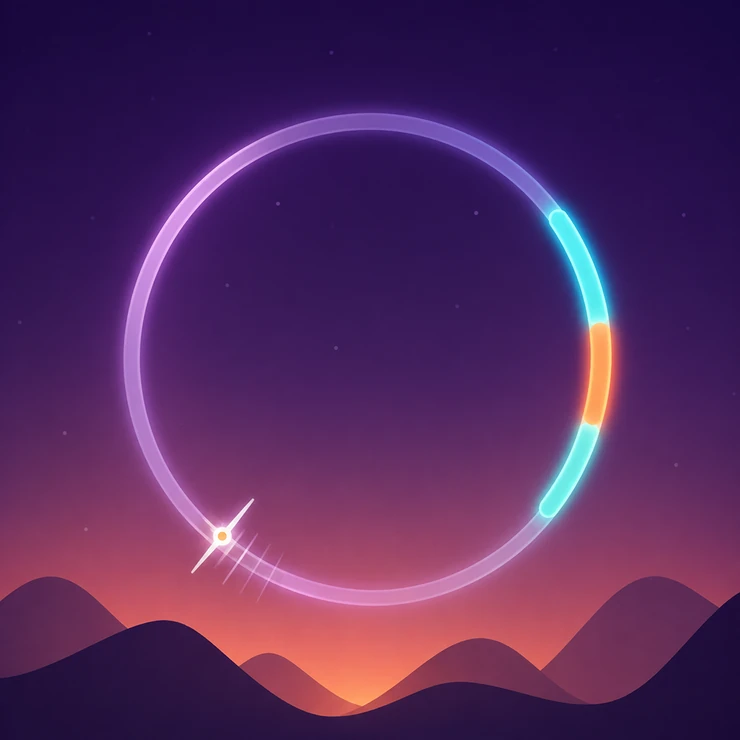 KOŁO game icon showing a glowing ring, bead and target zone